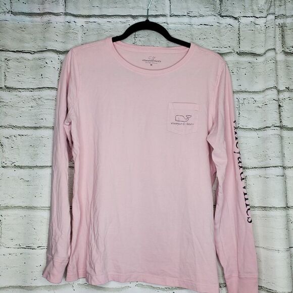 Vineyard Vines whale print Long sleeve tee medium - Picture 4 of 7